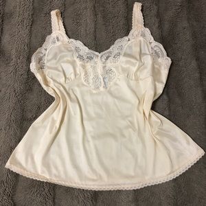 Vintage Bali Studio cream lace cami